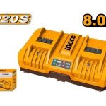 Ingco FCLI2082 Dual Charger 20V Ps+c l 8A