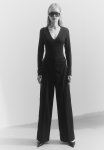 Button-detail Trousers - Black
