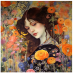 Stretched Canvas Klimt Girls