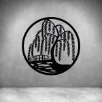 Tree River In Circle - Grey L 660 X H 660MM