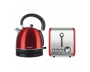 Mellerware Pack 2 Piece Set Stainless Steel Red Kettle And Toaster - 46042RD