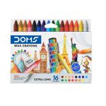 Doms 16 Ext Long Wax Crayons 3449
