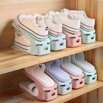 10PCS Adjustable Storage Shoe Rack Plastic Creative Shoes Storage Rack Household Storage Organizer For Entryway Hallway Living R