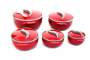 Smte Maam Food Warmers Thermo Containers 5-PIECE Set 500ML To 4500ML Maroon With Keychain