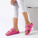 Sundreamer Double Buckle Sandals - Hot Pink - 8
