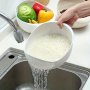 1PC Rice Washer Strainer Colanders For Cleaning Vegetable Fruit Pasta Multifunctional Kitchen Washing Basket Basin Kitchen Supplies