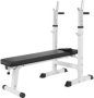 Weight Bench With Adjustable Barbell Rack White