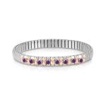 Extensions Steel & Rg Multi Bracelet Amethyst