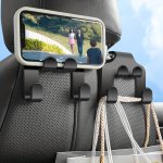 2PCS Universal Auto Seat Headrest Hook Storage Hanger Car Vehicle Back Seat Organizer Holder Car Mobile Phone Holder Car Interio