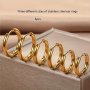 3pairs Stainless Steel Golden Plated Classic Circle Hoop Earrings Colorfast Minimalist Hoop Earrings