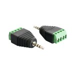 Delock 2.5MM Stereo Adapter 4-Pin Terminal Block 65454