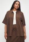 Cotton On Plus Haven Short Sleeve Shirt - Chocolate