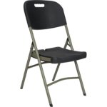 Totai Foldable Plastic Chair Black -durable & Compact Design