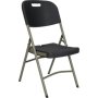 Totai Foldable Plastic Chair Black -durable & Compact Design