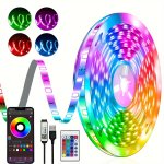 91.44CM-30.48METER LED Strip Lights For Room Decoration With 24-KEY Remote And App Control Rgb Strip Lights With Timing Adjustab