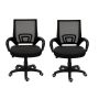 Office Chairs Ergonomic Mid-back -2 Pack -black Color