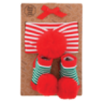 Christmas Baby Socks & Headband Colour May Vary