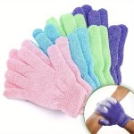 2 6 10PCS Dead Skin Remover Bath Gloves Exfoliating Bath Scrubber Massage Skin Exfoliating Gloves For Shower Spa Massage Body Ex