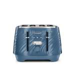 De'Longhi Delonghi 4 Slice Ballerina Seta Toaster Silke Blue CTDS4003.BL