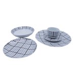 20 Piece Plaids Us Play Dinner Set SGN1906