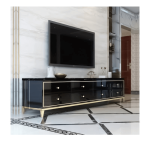 Living Room Modern Entertainment Unit Tv Stand - Black
