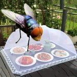 1PC White Mesh Food Cover Tent Collapsible And Washable Picnic Food Cover Umbrella Large Pop-up Mesh Screen Food Net Home & Outd