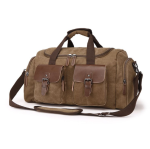 Canvas Duffle Bag For Travel Carry-on Bag - Coffee