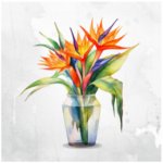 Fabric Paint Panel Strelitzia