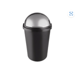 New Plastic Rubbish Bin – Push Bin – 12L – Black – SAL032BL
