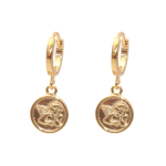 Goldair Gold Cupid Pendant Hoop Earrings - Gold