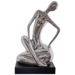 Woman Statue On Plinth 38 Cm