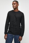 Polo Amiri Long Sleeve Flock Printed Tee - Black
