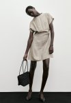Tapered-waist Dress - Beige