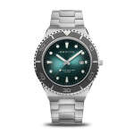 Classic Green Dial Silver Stainless Steel Strap Men Watch 18940-708