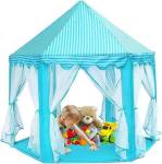 Kids Prince Princess Castle Play Tent - Blue