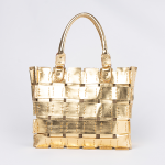 Goldair Gold Tempest Leather Tote Bag - Gold Leather