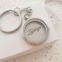 FL1+DISC - Keyring Locket With Personalized Name Disc