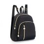 1PC MINI Small Simple Black Bag Durable Multi-layer Backpack With Zipper Versatile Fashion Casual Multifunctional Ladies Backpack For School & Travel Fashion Argyle Quilted Backpack