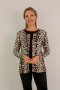 Anna - Button Through Cardi Classic Animal Print - Size 5 / XX Large