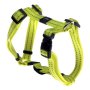 Rogz Utility Medium 16mm Snake Dog H-harness Dayglo Yellow Reflective