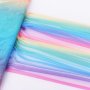 1ROLL Rainbow Color Tulle Fabric Diy Christmas Party Decoration Tablecloth Decoration Gift Box Packaging Decoration Dress Fabric