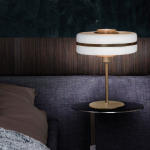 Mason Table Lamp Gold With Opal Glass