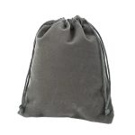 Aestivate 8 Pack Large Velvet Drawstring Pouch Velvet Bag 8 10 Inch Storage Bag Cosmetics Pouches Dust Bag 8 Pieces Dark Grey