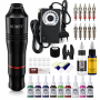 Tattoo Pen Kit Rotary Machine With Inks And Needles