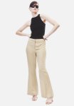 Flared Tailored Trousers - Beige