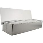 S steel Condiment Bar Caddy 6 Compartment