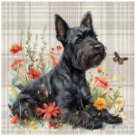 FSC2387 Printed Panel Scottish Terrier