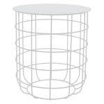 Grid Side Table - White Textured