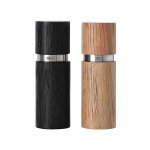 Salt & Pepper Grinders In Wood - Textura Grande Small Set Of 2
