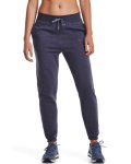 Women's Ua Essential Fleece Script Pants - Tempered Steel Sm